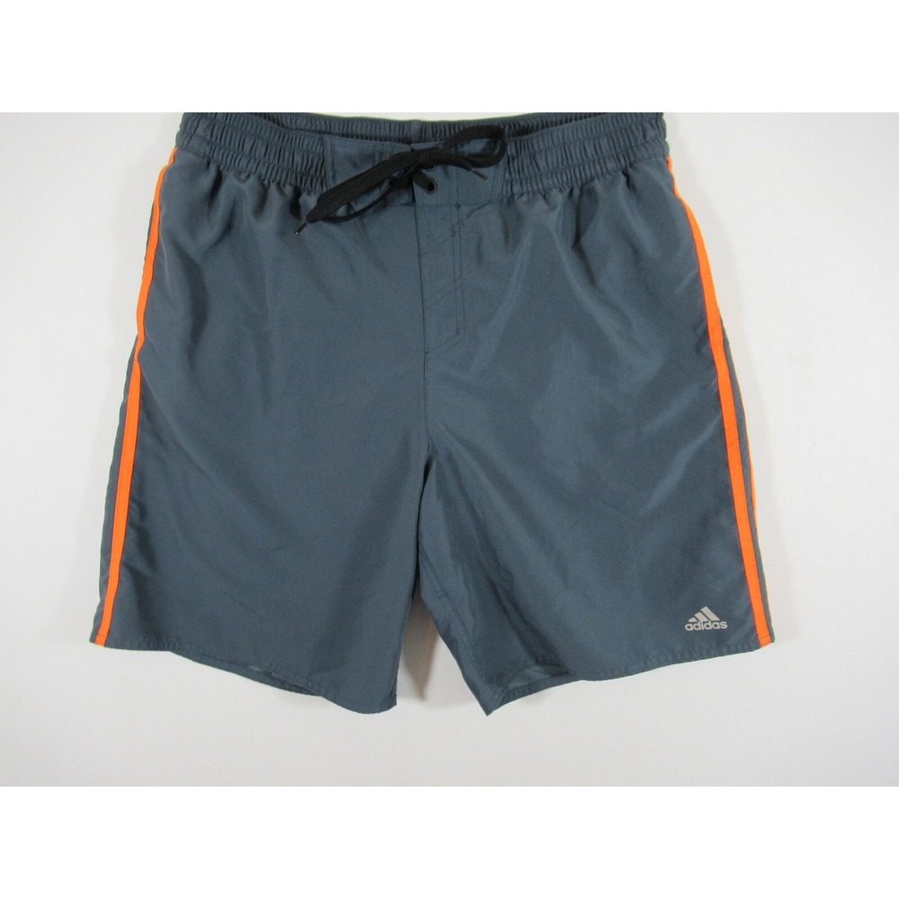 adidas Lined Board Shorts Men XL Gray 9" Inseam Swim Trunks